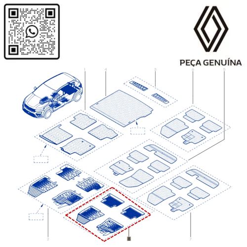 RN 748830 8201748830 JOGO DE TAPETE KARDIAN PRETO ORIGINAL 3